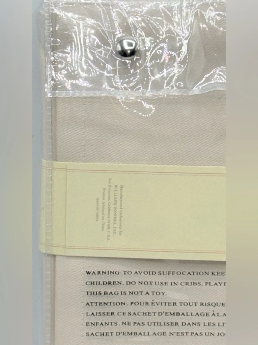 Williams Sonoma Hotel Dinner Napkins set 4 Ivory 20”x20 Cloth Cotton Dining NEW